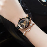 LIGE Women's Ceramic Bracelet Waterproof Watch: Creative and Elegant Timepiece for Women