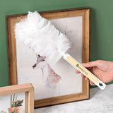 Electrostatic Dust Cleaner: Household Cleaning Tool with Fiber Brush Head, Efficiently Picks up Hair, Dust, and Feathers