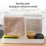 Kitchen Dish Rack: Wall-Mounted Towel Shelf for Storing Dish Cloths and Rags