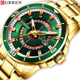 CURREN Men's Watch: Top Brand Stainless Steel, Waterproof, Military Diving Quartz, Relógio Masculino