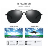 New Technology Pilot Polarized Sunglasses for Men: Memory Metal Sun Glasses for Women, UV400 Driving Sunglass