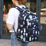 Charming Nylon School Backpack for Children: Perfect Bookbag for Girls with a Flower Design