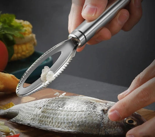 304 Stainless Steel Fish Scale Scraper: Manually Removes Fish Scales Quickly with a Brush Knife