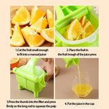 Compact Manual Juicer: Hand-Operated Squeezer for Cherries, Oranges, Lemons, Grapes - Crafted from Food-Grade Plastic for Fresh Home Juicing