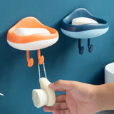 Wall-Mounted Drain Soap Box: Household Soap Storage Solution with Hook, No Perforation Needed