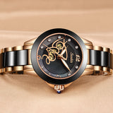 LIGE Women's Ceramic Bracelet Waterproof Watch: Creative and Elegant Timepiece for Women