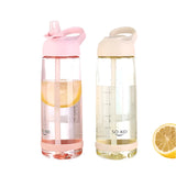 Portable Straw Water Bottle – Safe Plastic Travel Drinkware, Cute Sports Shaker for Kids and Babies