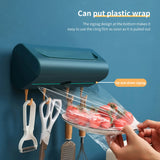 Wall-Mounted Plastic Wrap Box: Convenient Kitchen Organizer for Paper Towels and Rags