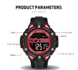 Men's Digital Waterproof Sports Watch, Top Brand Military Quartz Timepiece with Electronic Date Calendar