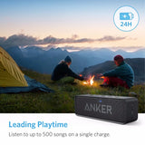 Anker Soundcore Bluetooth Speaker: Dual Drivers, Rich Bass, 24-Hour Playtime, 66ft Range, Built-in Mic