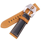 Skull Clasp Watch Straps - 22mm 24mm Genuine Italian Leather, Men's and Women's Watch Bands with Stainless Steel Buckle for PAM