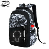 Backpack for High School Teenage Boys - Roomy Student Bag with Luminous Features - Large Capacity Book Bag