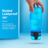 UZSPACE 350ML BPA-Free Tritan Water Bottle: Leakproof, Eco-friendly, No Smell Plastic Drinkware for Children.