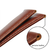 Genuine Leather Watch Band – Soft Black & Brown Strap for Men & Women | 18mm to 24mm with Silver or Gold Metal Buckle