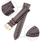 Handmade Vintage Genuine Leather Watchbands – Black & Dark Brown Straps with Steel Pin Buckle | 18mm to 24mm Sizes Available