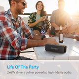 Anker Soundcore 2: Enhanced Bass, 24-Hour Playback, 66ft Bluetooth Range, IPX7