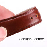 Genuine Leather Smooth Watchbands – Black and Brown Straps with Steel Clasp for Men and Women in 18mm, 19mm, 20mm, 21mm, 22mm, 24mm