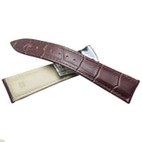 Genuine Leather Watchbands - 20mm and 22mm Black, Brown, and Orange Replacement Straps with Metal Steel Buckle