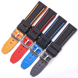 Color-Matching Soft Rubber Watchband for Men and Women – Waterproof Strap Bracelet in Sizes 20mm, 22mm, 24mm, and 26mm | Watch Accessories