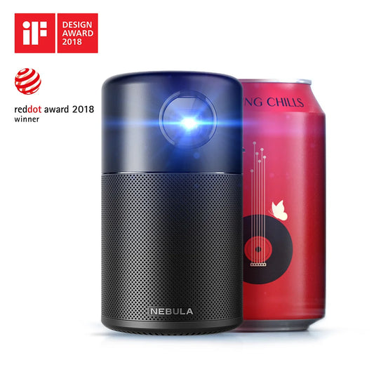 Anker Nebula Capsule: Smart Wi-Fi Mini Projector with DLP, 360° Speaker, 100" Picture, Android 7.1 & App