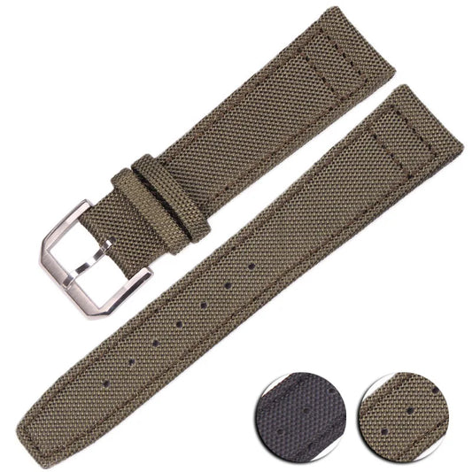 High-Quality Nylon Watchbands for Men and Women, Available in 20mm, 21mm, 22mm, with Stainless Steel Buckle