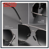 Classic Polarized Aviator Sunglasses for Men, Vintage Frame with UV400 Protection, Ideal for Driving