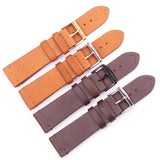 Vintage Genuine Leather Watchbands – Dark Brown Smooth Strap with Stainless Steel Pin Buckle in 18mm, 20mm, 22mm