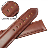 Unisex Soft Genuine Leather Watchbands – Smooth Black and Brown Straps in Sizes 18mm, 19mm, 20mm, 21mm, 22mm, and 24mm | Belt Bracelet Style