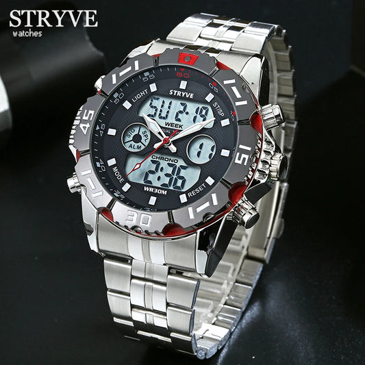 STRYVE Men's Watches Luxury Brand, Sports Quartz Wristwatch for Men, Premium Masculine Timepiece