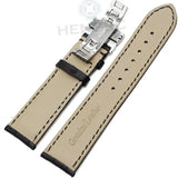 Soft Genuine Leather Watch Band – Black & Brown Strap with Deployment Clasp for Tissot | 18mm to 24mm Sizes Available