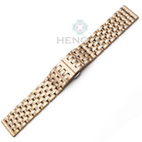 Stainless Steel Watch Band Strap: 20mm, 22mm Straight End Bracelet for Men and Women in Silver and Rose Gold