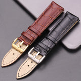 Watchbands Soft Durable Genuine Leather Watch Strap Bracelet Black Brown Wristwatch Women Men Belt 18 19 20 21 22 24mm