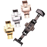 Stainless Steel Deployment Clasp Watchbands – Available in 16mm, 18mm, 20mm, 22mm, and 24mm | Silver, Rose Gold, and Black Buckles for Men and Women