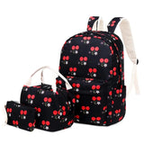 Floral School Backpack for Girls - Includes Children's Lunch Bag, Pencil Bag Set, and Book Bag