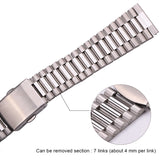 Women's Stainless Steel Bracelet Watchbands - Silver & Gold Double Clasp Straps, 12mm to 20mm Sizes