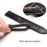 Soft Genuine Leather Watch Band – Black & Brown Strap with Deployment Clasp for Tissot | 18mm to 24mm Sizes Available