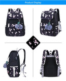 Kids' Floral School Backpack with a Pen Pencil Bag Set, Ideal for Girl Students