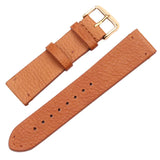 Vintage Genuine Leather Watchbands – Dark Brown Smooth Strap with Stainless Steel Pin Buckle in 18mm, 20mm, 22mm