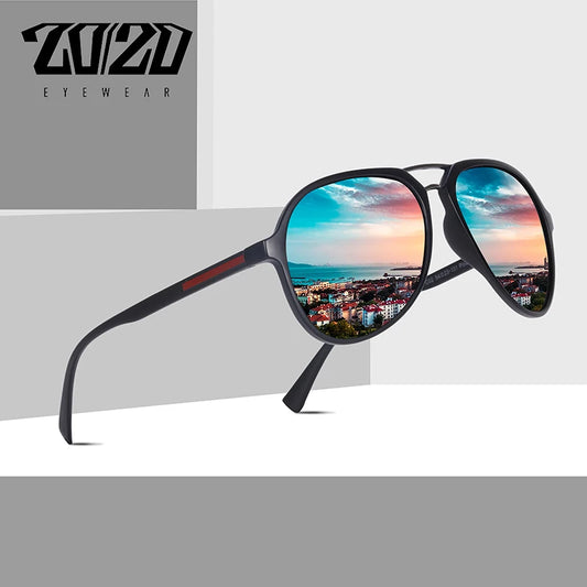 Pilot Polarized Sunglasses for Men: UV400 Driving Eyewear with Unique Oval Frame, Gafas De Sol PL357