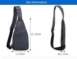 Anti-Theft Chest Bag for Men - Slim Shoulder Bag for Mobile Phones and Keys - Crossbody Bag with Minimalist Design - Compact Mini Backpack for Boys