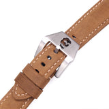 Skull Clasp Watch Straps - 22mm 24mm Genuine Italian Leather, Men's and Women's Watch Bands with Stainless Steel Buckle for PAM