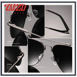 Polarized Men's Sunglasses with Memory Metal Frame, Ideal for Travel and Fishing