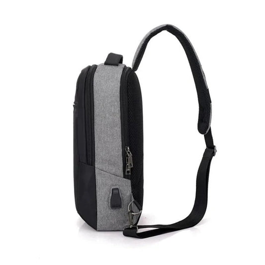 Unisex Reflective Sling Chest Bag: Waterproof with USB Port, Perfect for Traveling and Carrying Essentials