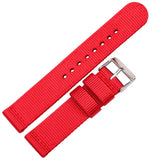 Nylon Canvas Watchbands in 9 Colors – Sports Strap Bracelets for Men and Women | Sizes 18mm, 20mm, 22mm, 24mm with Quick Release Spring Bar