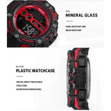 Men's Digital Waterproof Sports Watch, Top Brand Military Quartz Timepiece with Electronic Date Calendar