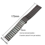 High-Quality Stainless Steel Watchbands - 16mm to 22mm Silver & Black Metal Straps for Huawei Gear S3