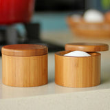 Bamboo Spice Box with Lid: Storage Jar for Sugar, Salt, Pepper, Herbs, and Toothpicks - Essential Kitchen Accessory