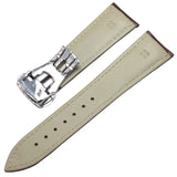 Genuine Leather Watchbands - 20mm and 22mm Black, Brown, and Orange Replacement Straps with Metal Steel Buckle