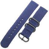 Nylon Watchband in 18mm, 20mm, 22mm, and 24mm – 6 Stylish Colors for Men and Women | Sporty Canvas Strap with Silver or Black Buckle