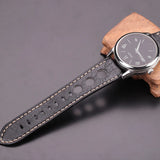 Soft Genuine Leather Watchband – Thin Black & Brown Strap with Pin Buckle for Men & Women | 22mm, 24mm